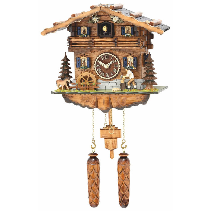 Hermle | Strauss Chalet-Style Quartz Movement Black Forest Cuckoo Clock